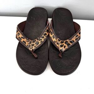 Leopard Print Women's Sandals Dr Scholl’s size 8